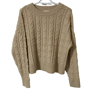 Joe Fresh x Jillian Harris Cable Knit Beige Sweater Size Medium